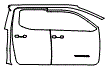 Door and A-Pillar Kit pattern for the 2026 Toyota Tacoma