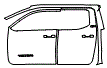 Door and A-Pillar Kit pattern for the 2026 Toyota Tacoma