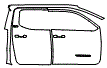 Door and A-Pillar Kit pattern for the 2026 Toyota Tacoma