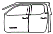 Door and A-Pillar Kit pattern for the 2026 Toyota Tacoma