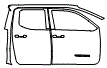 Door and A-Pillar Kit pattern for the 2026 Toyota Tacoma