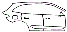 Door and Rear Fender Kit pattern for the 2027 Mercedes Benz GLC SUV