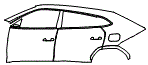 Door and Rear Fender Kit pattern for the 2027 Lamborghini Urus