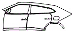 Door and Rear Fender Kit pattern for the 2027 Lamborghini Urus