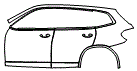 Door and Rear Fender Kit pattern for the 2021 BMW X3