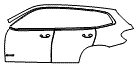 Door and Rear Fender Kit pattern for the 2021 BMW X3