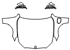 Full Hood, Fender and Mirror Kit pattern for the 2027 BMW 5 Series