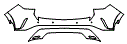 Rear Bumper Kit pattern for the 2026 Lexus RX