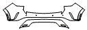 Rear Bumper Kit pattern for the 2026 Lexus RX