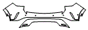 Rear Bumper Kit pattern for the 2026 Lexus RX