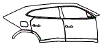 Door and Rear Fender Kit pattern for the 2027 Lamborghini Urus