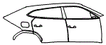 Door and Rear Fender Kit pattern for the 2027 Lamborghini Urus