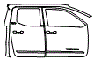 Door and A-Pillar Kit pattern for the 2026 Toyota Tacoma
