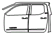 Door and A-Pillar Kit pattern for the 2026 Toyota Tacoma