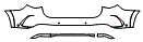 Rear Bumper Kit pattern for the 2024 Mercedes Benz GLC SUV