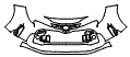 Bumper Kit pattern for the 2023 Toyota GR Corolla