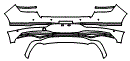 Rear Bumper Kit pattern for the 2027 Genesis GV80