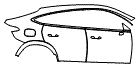 Door and Rear Fender Kit pattern for the 2027 Mercedes Benz GLC Coupe