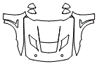 Full Hood, Fender and Mirror Kit pattern for the 2026 Ford Mustang