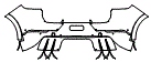 Rear Bumper Kit pattern for the 2026 Porsche Cayenne