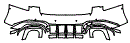 Rear Bumper Kit pattern for the 2025 Audi RS6