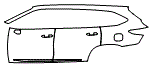 Door and Rear Fender Kit pattern for the 2026 Toyota Highlander