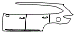 Door and Rear Fender Kit pattern for the 2026 Toyota Highlander