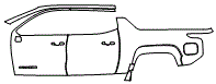 Door and Rear Fender Kit pattern for the 2026 Chevrolet Silverado EV
