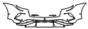 Rear Bumper Kit pattern for the 2025 Porsche Taycan