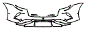 Rear Bumper Kit pattern for the 2025 Porsche Taycan