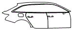 Door and Rear Fender Kit pattern for the 2025 Audi RS6