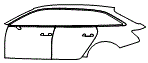 Door and Rear Fender Kit pattern for the 2025 Audi RS6