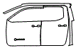 Door and A-Pillar Kit pattern for the 2026 Toyota Tacoma