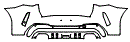 Rear Bumper Kit pattern for the 2026 BMW X3
