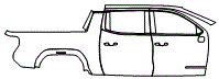 Door and Rear Fender Kit pattern for the 2026 GMC Sierra EV
