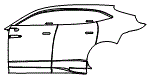 Door and Rear Fender Kit pattern for the 2026 Aston Martin DBX