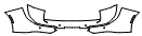Rear Bumper Kit pattern for the 2026 Toyota Crown