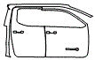 Door and A-Pillar Kit pattern for the 2026 Toyota Tacoma