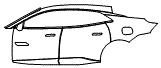 Door and Rear Fender Kit pattern for the 2025 Lotus Emeya