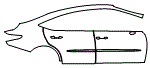 Door and Rear Fender Kit pattern for the 2019 Lexus ES