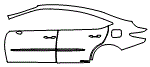 Door and Rear Fender Kit pattern for the 2019 Lexus ES