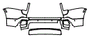 Rear Bumper Kit pattern for the 2026 Rolls Royce Cullinan