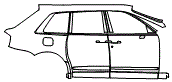 Door and Rear Fender Kit pattern for the 2026 Rolls Royce Cullinan
