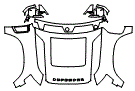 Full Hood, Fender and Mirror Kit pattern for the 2025 Land Rover Defender