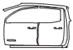 Rear Fender and Door Kit pattern for the 2026 GMC Canyon