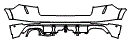Rear Bumper Kit pattern for the 2027 Audi RS Q8