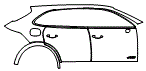 Door and Rear Fender Kit pattern for the 2026 Porsche Cayenne