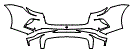 Rear Bumper Kit pattern for the 2027 Porsche Taycan