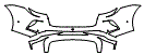 Rear Bumper Kit pattern for the 2027 Porsche Taycan