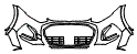 Bumper Kit pattern for the 2025 Audi Q5 (Previous Generation)